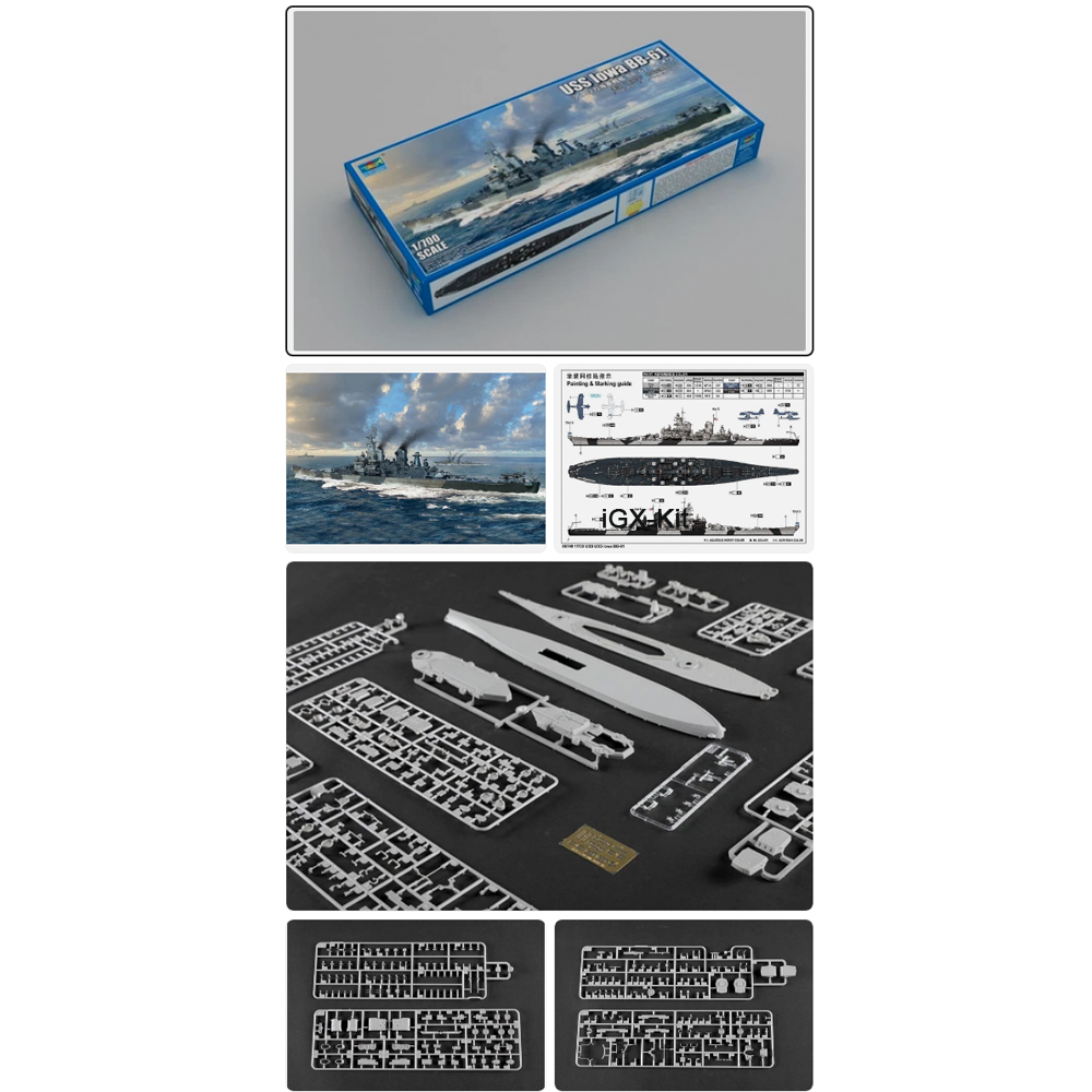 Model Kit Uss Iowa - Trumpeter 06749 Modellino in Plastica Scala